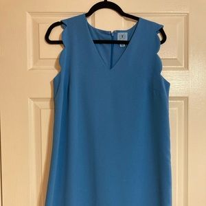 Scalloped shift dress